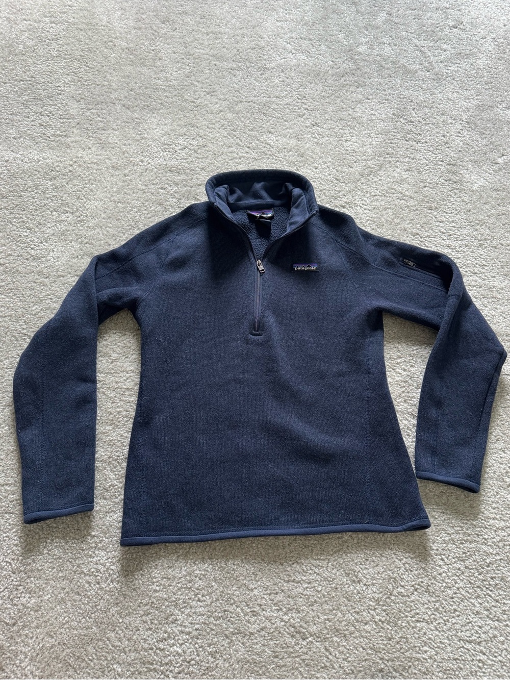 PATAGONIA Navy Fleece Quarter Zip